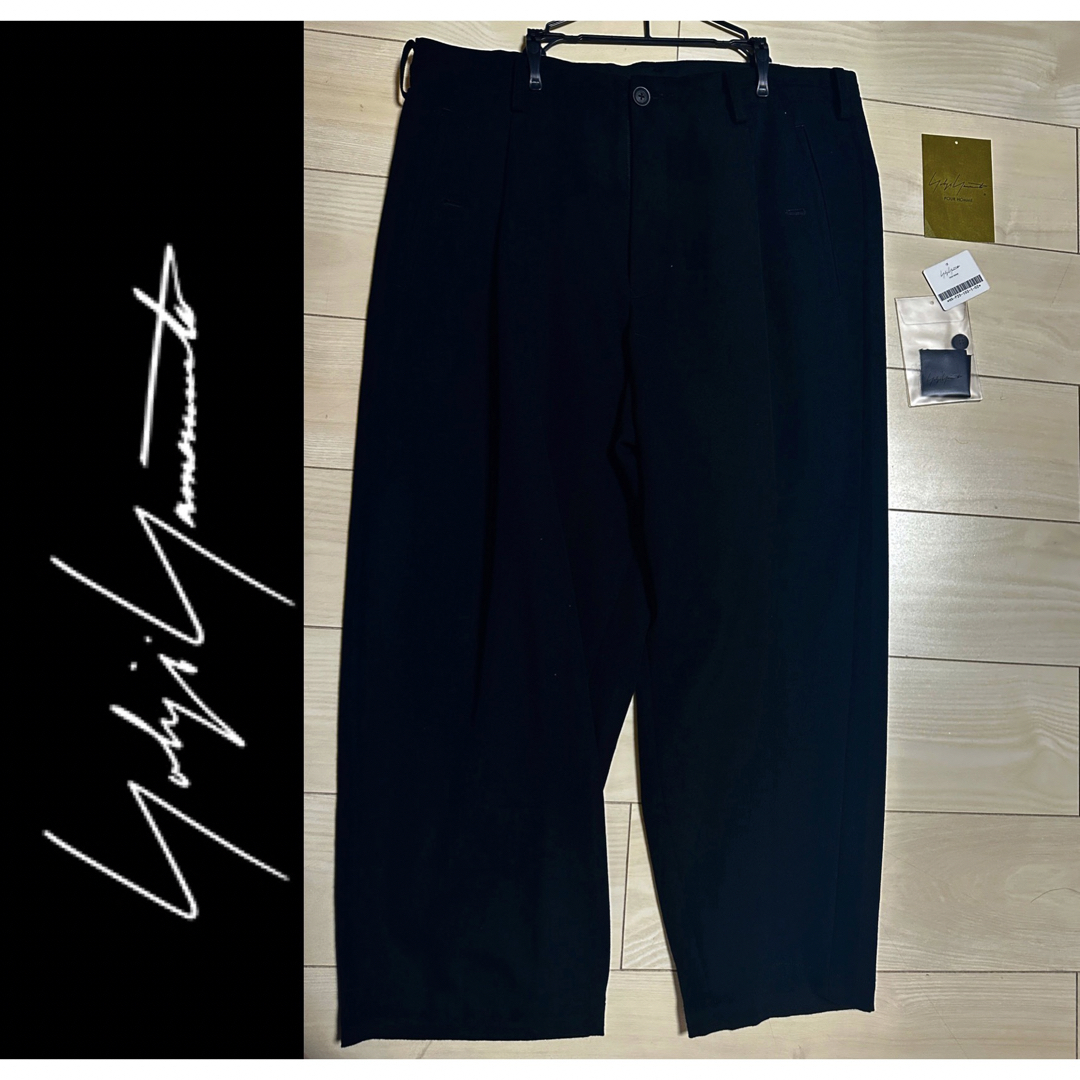 Yohji Yamamoto POUR HOMME(ヨウジヤマモトプールオム)のヨウジヤマモトプールオム HX-P20-103-A1 ワイドパンツ黒 メンズのパンツ(その他)の商品写真