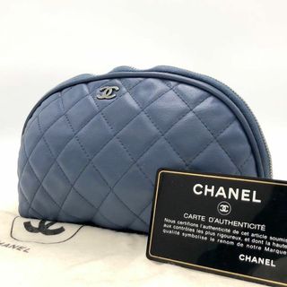 シャネル(CHANEL)の［美品］シャネル　マトラッセ　ラムスキン　コスメポーチ　ココマーク　レザー(ポーチ)