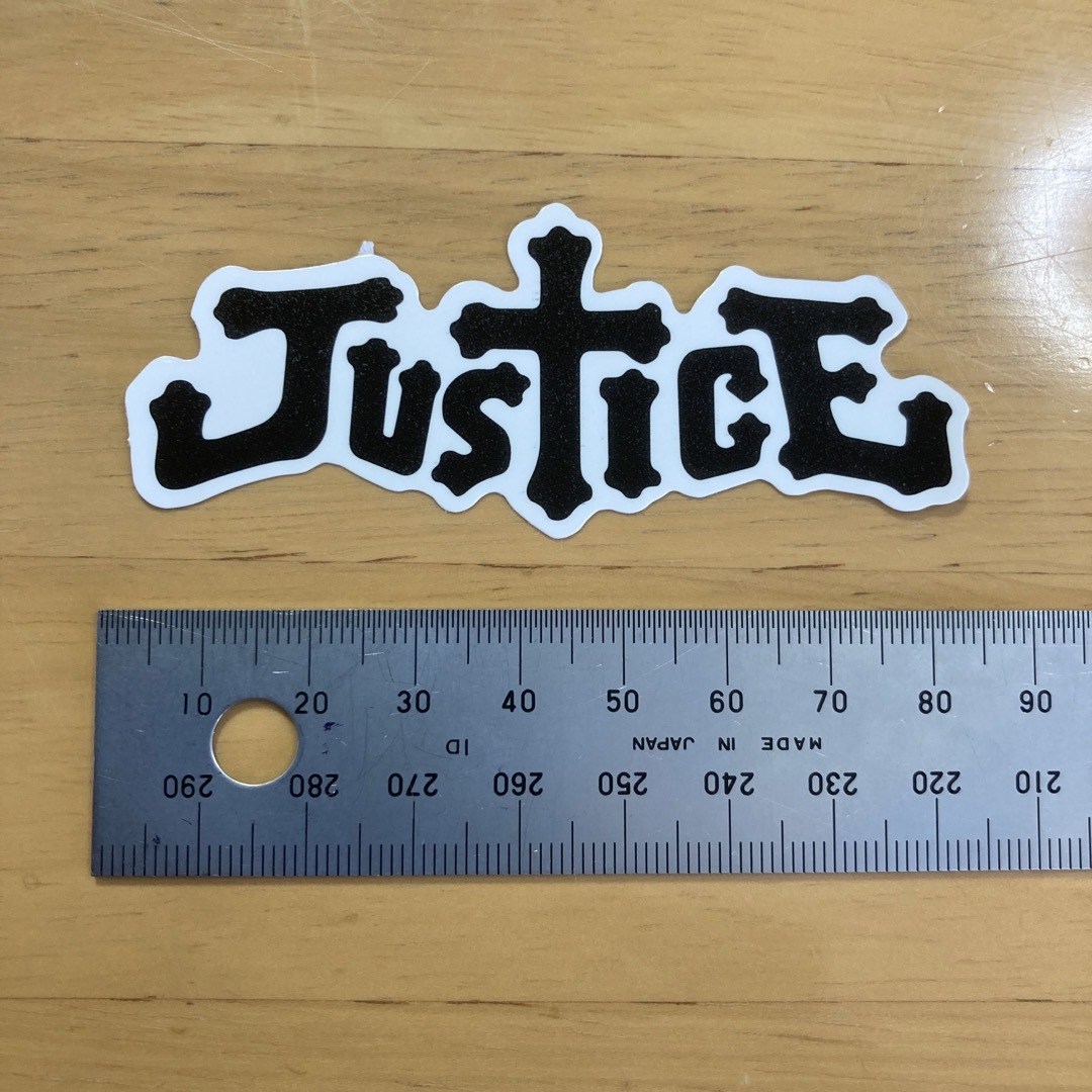 【新品】ステッカー (13) 「JUSTICE」 自動車/バイクのバイク(ステッカー)の商品写真