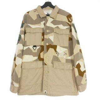 アベイシングエイプ(A BATHING APE)のアベイシングエイプ ミリタリージャケット ブルゾン L ベージュ(ブルゾン)