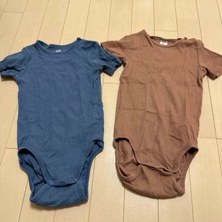 エイチアンドエム(H&M)のH&Mロンパース　100サイズ2枚セット(ロンパース)