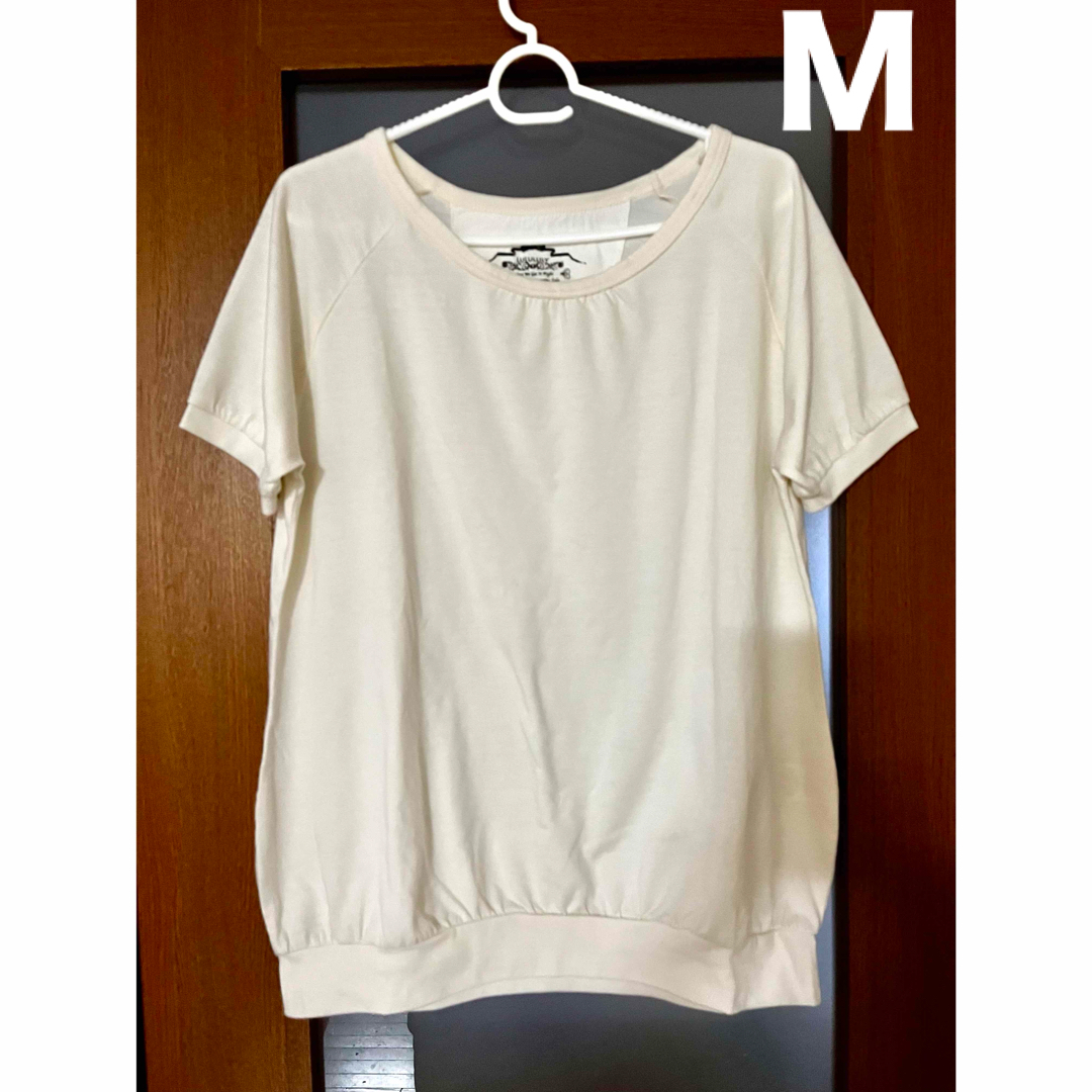 レディース　LULULLILY カットソー　ゆったり　Tシャツ　白　Ｍ レディースのトップス(Tシャツ(半袖/袖なし))の商品写真