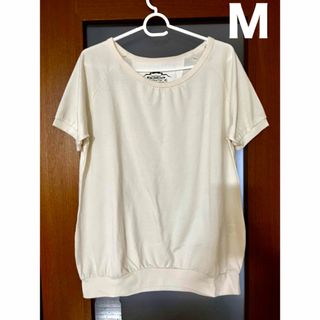 レディース　LULULLILY カットソー　ゆったり　Tシャツ　白　Ｍ(Tシャツ(半袖/袖なし))