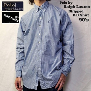 ポロラルフローレン(POLO RALPH LAUREN)の80s 90s Ralph Lauren ラルフローレン BDシャツ ストライプ(シャツ)