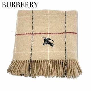 バーバリー(BURBERRY)のバーバリー チェック ひざ掛け ブランケット レディース メンズ ベージュ(マフラー/ショール)