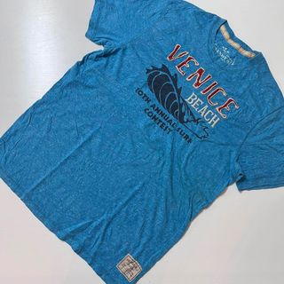 オールドネイビー(Old Navy)のUS 輸入　OLD NAVY VENICE BEACH Tシャツ　ブルー　青　L(Tシャツ/カットソー(半袖/袖なし))