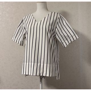 moussy - MOUSSYストライプシャツF◆マウジーホワイトストライプトップス