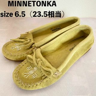 ミネトンカ(Minnetonka)のミネトンカ　モカシン　サンダーバード　ビーズ　希少色　ライム色　本革(スリッポン/モカシン)