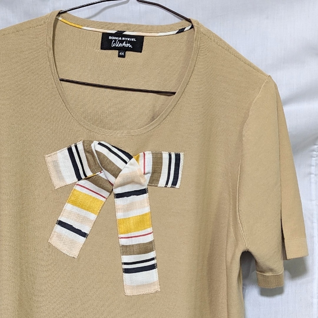 SONIA RYKIEL - 新品 未使用 ソニアリキエル リボン柄半袖シャツ SONIA RYKIEL - 新品 未使用 ソニアリキエル リボン柄半袖シャツ