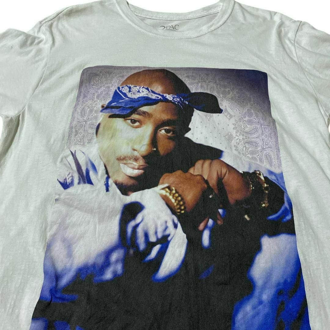 MUSIC TEE(ミュージックティー)の2PAC トゥーパック 半袖バンドTシャツ ミュージックT ラッパー x76① メンズのトップス(Tシャツ/カットソー(半袖/袖なし))の商品写真