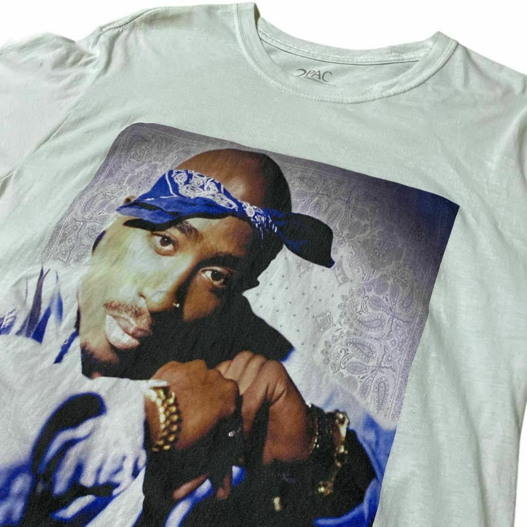 MUSIC TEE(ミュージックティー)の2PAC トゥーパック 半袖バンドTシャツ ミュージックT ラッパー x76① メンズのトップス(Tシャツ/カットソー(半袖/袖なし))の商品写真