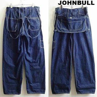 ジョンブル(JOHNBULL)のジョンブル　サスペンダーツールバッグジーンズ　W78cm　ルーズテーパード　濃青(デニム/ジーンズ)