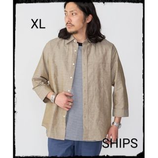 シップス(SHIPS)の【美品】SHIPS: Herdmans コットン/リネン 7スリーブ シャツ(シャツ)