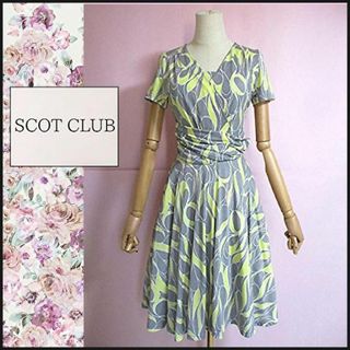 スコットクラブ(SCOT CLUB)の【SCOT CLUB】ストレッチジャージ　ワンピース　手洗い　半袖　フレア　膝丈(ひざ丈ワンピース)