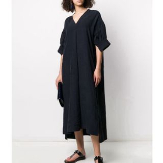 jil sander シャーリング ショートスリーブ ワンピース