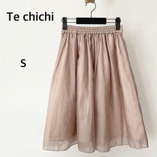 テチチ(Techichi)のテチチ　スカート　シフォン　膝丈　ピンク　ボトムス　Sサイズ(ひざ丈スカート)