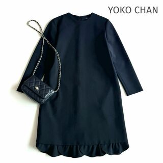 YOKO CHAN - YOKO CHAN フリルヘムドレスワンピース ブラック