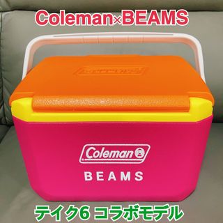 Coleman×BEAMS 別注 テイク6 クーラーボックス　ピンク　イエロー