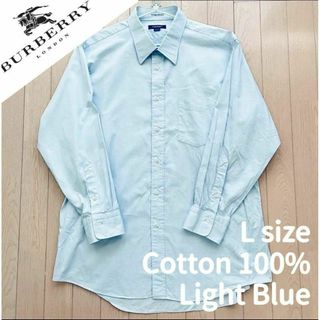 バーバリー(BURBERRY)の【美品】 バーバリーロンドン メンズシャツ 長袖 Lサイズ(シャツ)