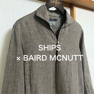 シップス(SHIPS)の【美品】SHIPS × BAIRD MCNUTT リネンカプリシャツ　ブラウン(シャツ)