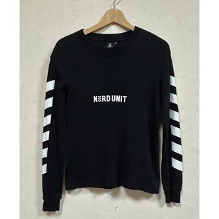 NERD UNIT ナードユニット メンズ長袖ロンT  ブラック XSサイズ(Tシャツ/カットソー(七分/長袖))