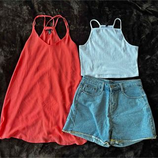 フォーエバートゥエンティーワン(FOREVER 21)の夏服 3点セット(ミニワンピース)