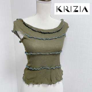 クリツィア(KRIZIA)の【KRIZIA MAGLIA】クリツィアマグリアモス・グリーンカットソー(カットソー(半袖/袖なし))