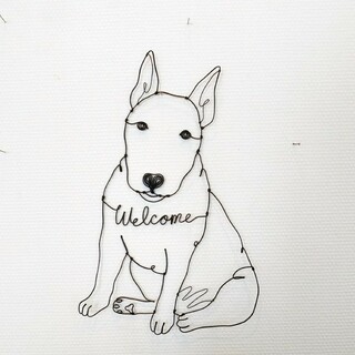 ブルテリアのワイヤーアート◎愛犬を癒しのインテリア空間に(犬)