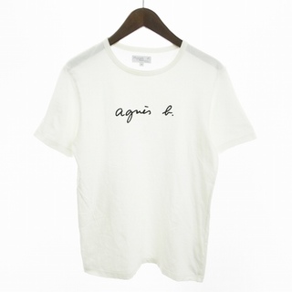 アニエスベーオム Tシャツ カットソー 半袖 ロゴプリント 白 イ ■SM1(Tシャツ/カットソー(半袖/袖なし))