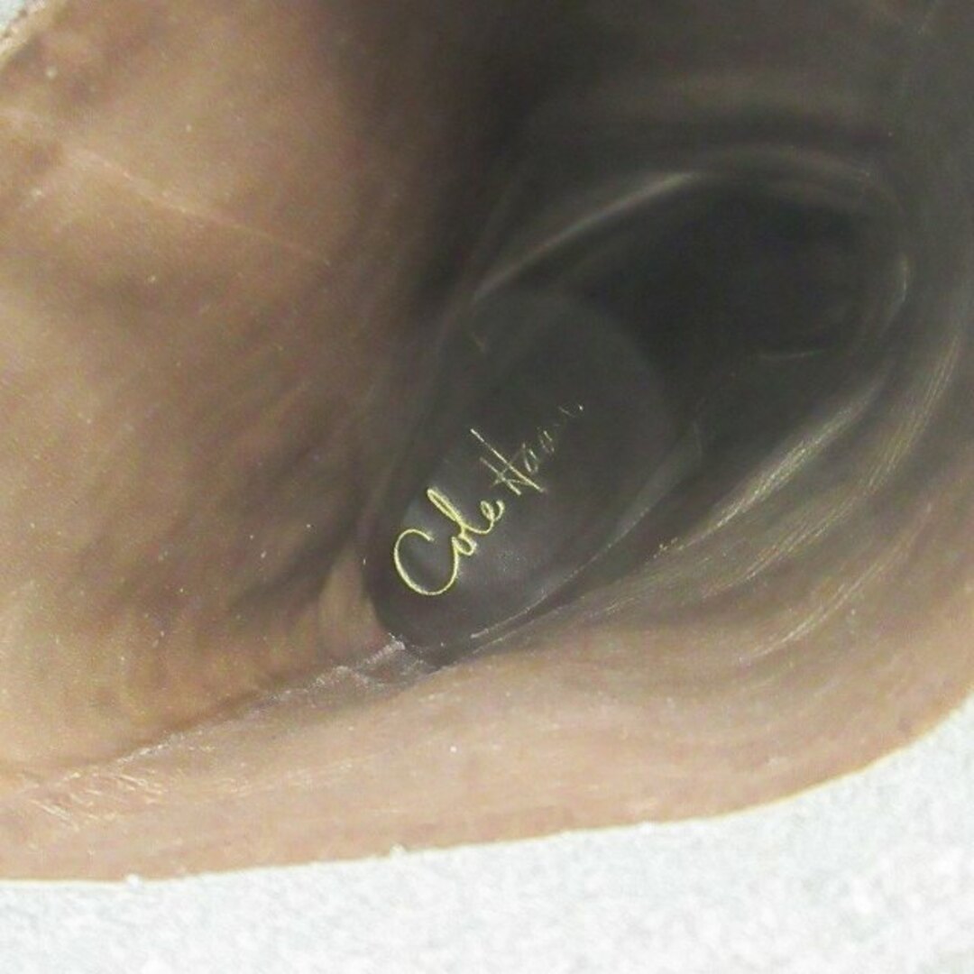 Cole Haan(コールハーン)のコールハーン ロングブーツ ラウンドトゥ ヒール レザー ブラウン グレー 6B レディースの靴/シューズ(ブーツ)の商品写真