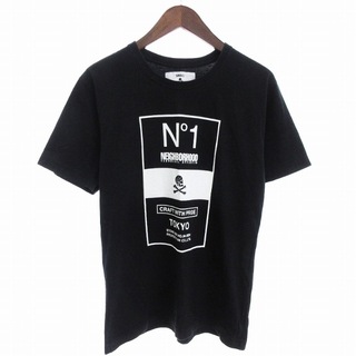 ネイバーフッド(NEIGHBORHOOD)のネイバーフッド Tシャツ 半袖 ロゴ スカル プリント ブラック 黒 S(Tシャツ/カットソー(半袖/袖なし))