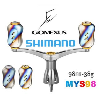 シマノ(SHIMANO)のゴメクサス 98mm チタン製　シマノ　ダブルハンドル　　チタンゴールド(リール)