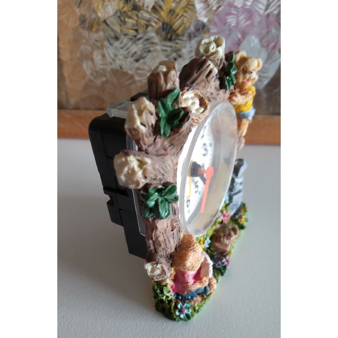 昭和レトロ くまの置き時計 インテリア/住まい/日用品のインテリア小物(置時計)の商品写真