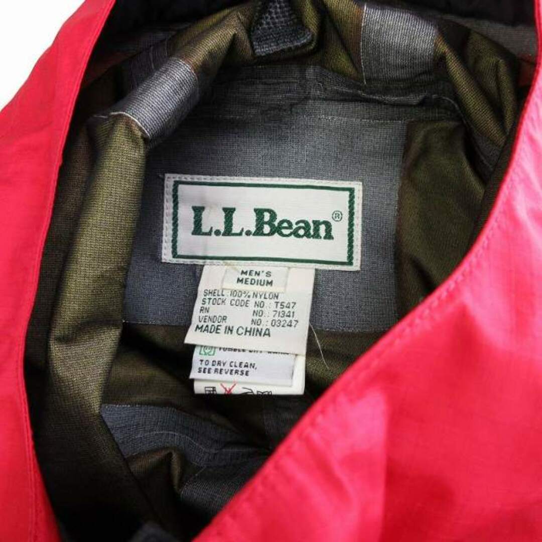 L.L.Bean(エルエルビーン)のエルエルビーン プルオーバーナイロンジャケット バイカラー 赤 黒 M ■SM1 スポーツ/アウトドアのスポーツ/アウトドア その他(その他)の商品写真