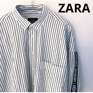 ザラ(ZARA)のZARA ストライプシャツ　長袖　RELAXED FIT ザラ(シャツ)