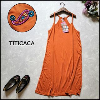 titicaca - チチカカ●新品未使用タグ付き♪ペイズリー刺繍キャミソールワンピース/ペチコート