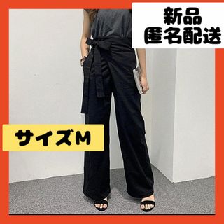 【即購入可】ハイウエストパンツ　ズボン　ワイド　シルエット　スタイル　ロング　脚(その他)