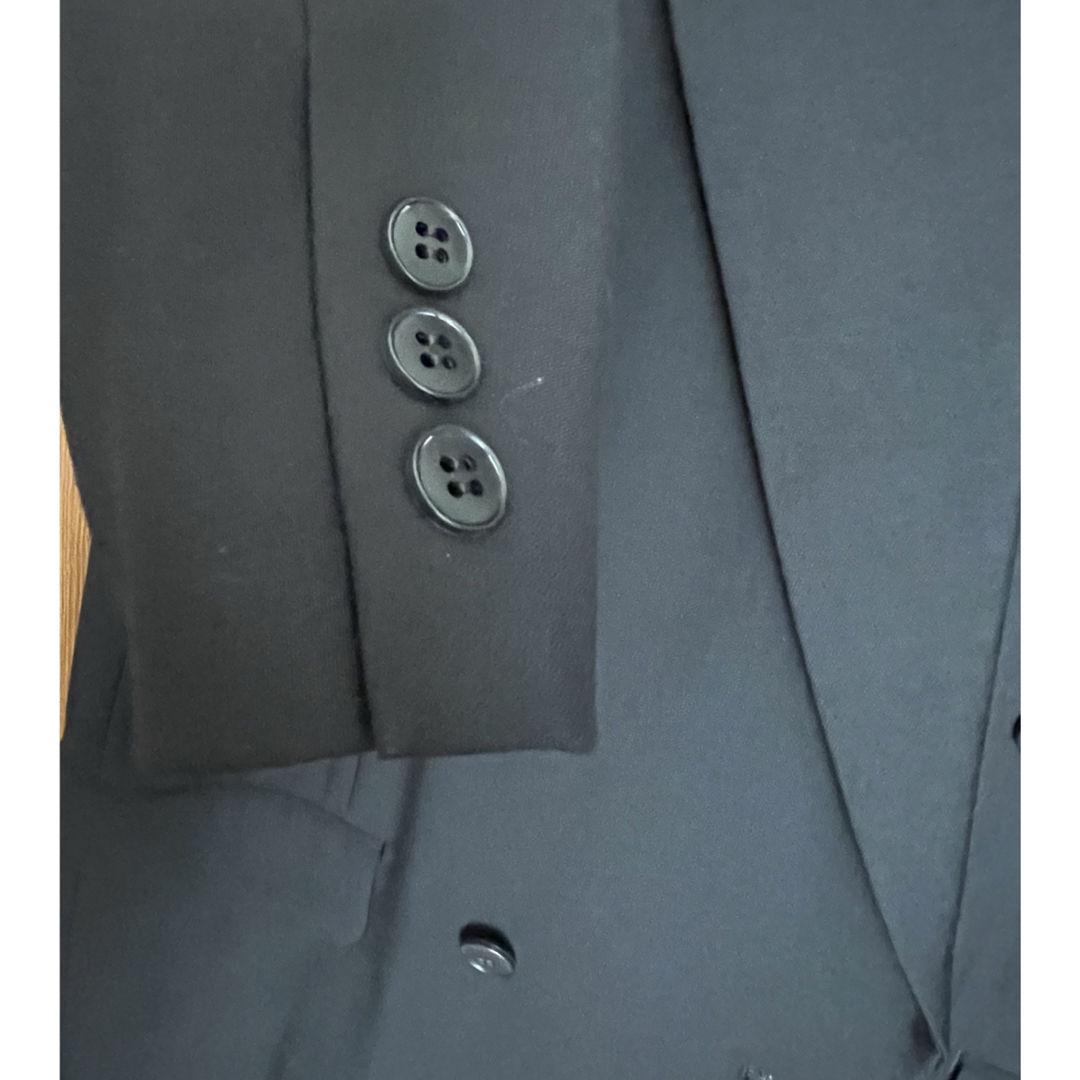 黒 メンズ フォーマルダブルスーツ Lサイズ 冠婚葬祭 メンズのスーツ(セットアップ)の商品写真