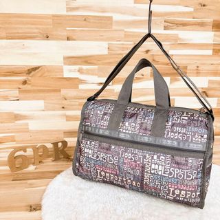 レスポートサック(LeSportsac)の【レスポートサック】ネーム ロゴ ショルダーバッグ 総柄 グレージュ×カラフル(ショルダーバッグ)