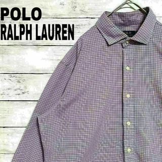 ポロラルフローレン(POLO RALPH LAUREN)のr28 US古着 ポロラルフローレン 長袖シャツ チェック柄 パープル(シャツ)