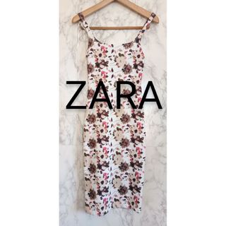 ザラ(ZARA)のZARA ミディアムロング 花柄 ワンピース(ひざ丈ワンピース)