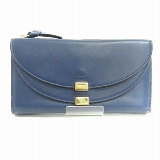 クロエ(Chloe)のクロエ ジョージア GEORGIA 長財布 ウォレット 小銭入れ レザー 青 (財布)