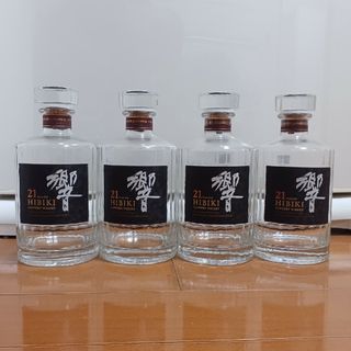 サントリー(サントリー)の【正規品】サントリー　ウイスキー　響21年 700ml 空瓶　4本セット(花瓶)