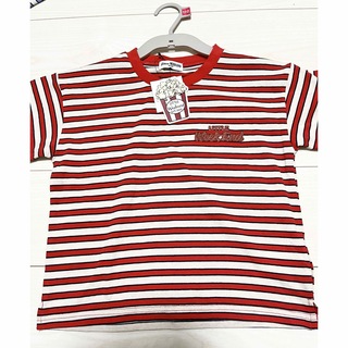 新品 Little WEEKEND 半袖 Tシャツ 赤ボーダー 110cm(Tシャツ/カットソー)