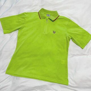 ゴルフウェア woody world 半袖 グリーン 黄緑 レディース(ポロシャツ)