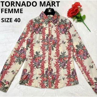 トルネードマート(TORNADO MART)の【美品】 TORNADO MART トルネードマート 花柄  シャツ ブラウス(シャツ/ブラウス(長袖/七分))