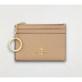 コーチ(COACH)のコーチ　コインケース　小銭入れ　シンプル　ベージュ　レディース　カードケース(コインケース)