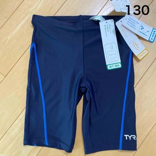 TYR - 新品　水着　競泳水着　スクール水着　130  股下長め　ネイビー　ブルー