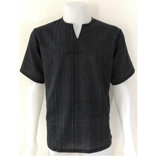 【新品】Lサイズ ブラック Tシャツ Vネック 半袖 シンプル メンズ(Tシャツ/カットソー(半袖/袖なし))