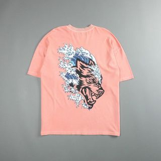 Darc Sport WAVE WOLF OVERSIZED TEE PINK(Tシャツ/カットソー(半袖/袖なし))